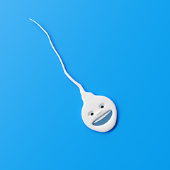 Image showing Sweet little smiling sperm symbol