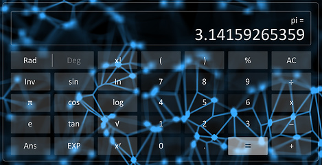 Image showing scientific calculator with number pi