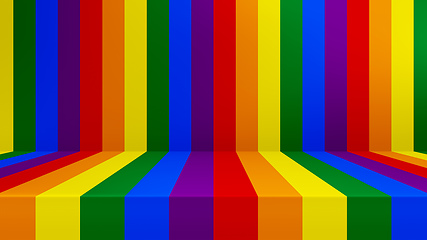 Image showing rainbow colors studio stage background