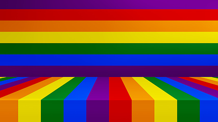 Image showing rainbow colors studio stage background