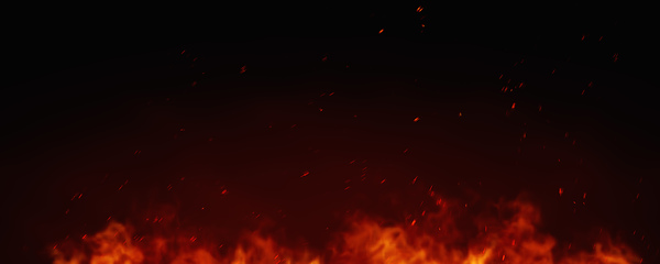 Image showing wide fire with sparks background