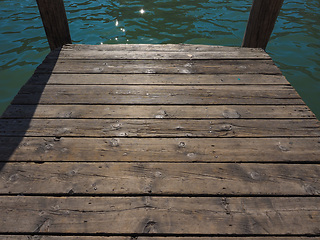 Image showing A wooden pier