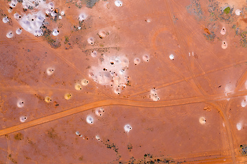 Image showing Coober Pedy opal mining aerial view