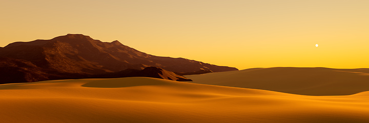 Image showing desert sunset landscape background