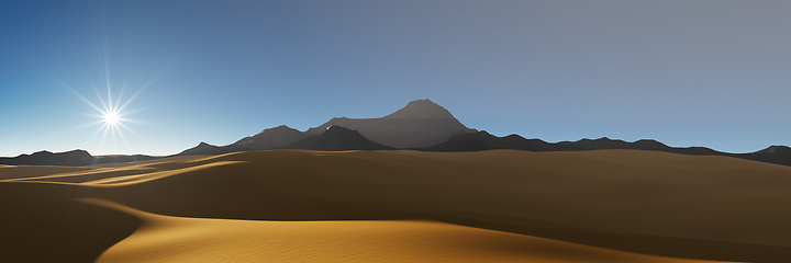 Image showing desert sunset landscape background