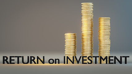 Image showing Money Coins Return on Investment concept