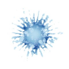 Image showing decorative blue splat on white background