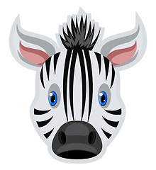 Image showing Zebra, vector color illustration.