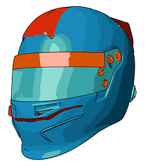 Image showing Wear the helmet and save the life painting vector or color illus