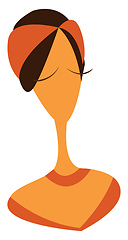 Image showing woman with long neck vector or color illustration