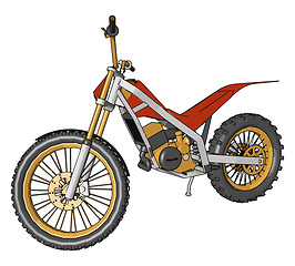 Image showing A Motorcycle vector or color illustration