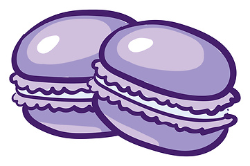 Image showing Purple macaroons vector illustration on white background