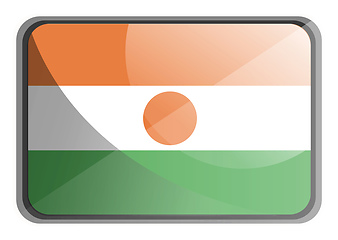 Image showing Vector illustration of Niger flag on white background.