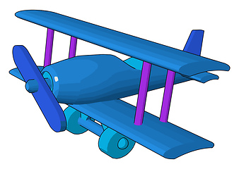 Image showing A unique biplane toy vector or color illustration