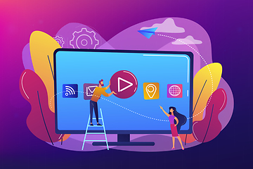 Image showing Smart TV technology concept vector illustration.