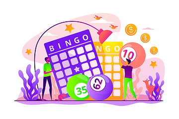 Image showing Lottery game concept vector illustration.