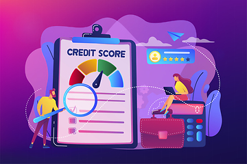 Image showing Credit rating concept vector illustration.