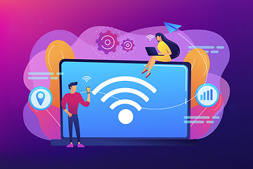 Image showing Wi-fi connection concept vector illustration.