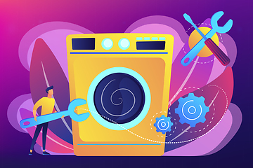 Image showing Repair of household appliances concept vector illustration.