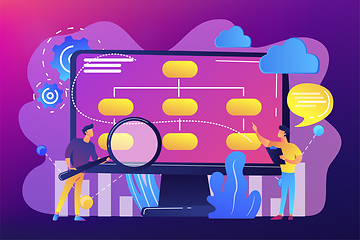 Image showing Data driven business model concept vector illustration.