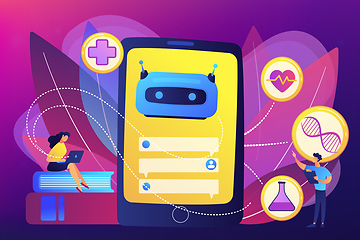 Image showing Chatbot in healthcare concept vector illustration.