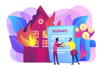 Image showing Fire insurance concept vector illustration.