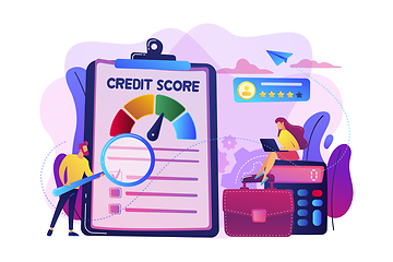 Image showing Credit rating concept vector illustration.