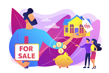 Image showing House for sale concept vector illustration.