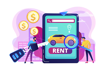 Image showing Rental car service concept vector illustration.