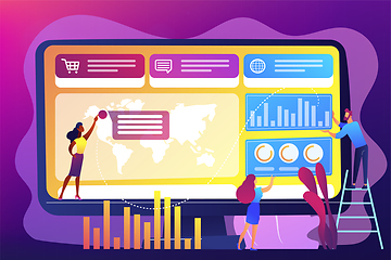 Image showing Dashboard service concept vector illustration.