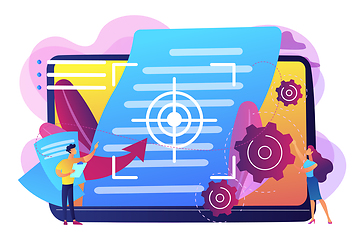 Image showing Vision and scope document concept vector illustration.