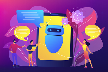 Image showing Chatbot AI concept vector illustration.