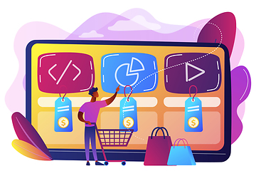 Image showing Digital service marketplace concept vector illustration.