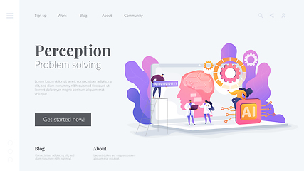 Image showing Artificial intelligence landing page template.