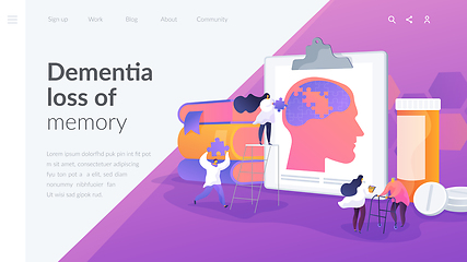 Image showing Alzheimer disease landing page concept