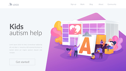 Image showing Autism center landing page concept