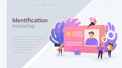 Image showing Smart ID card landing page template.