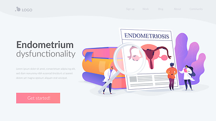 Image showing Endometriosis landing page concept