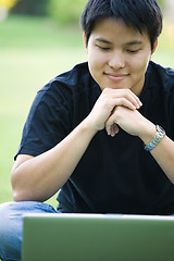 Image showing Asian college student