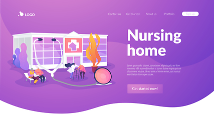 Image showing Nursing home landing page concept