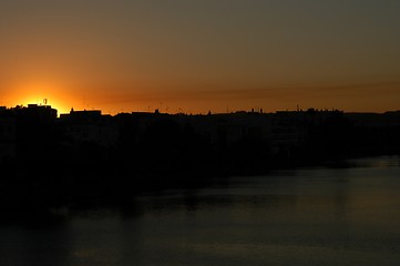 Image showing Seville sunset