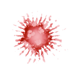 Image showing decorative red splat on white background