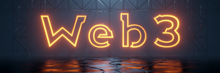 Image showing glowing neon tube word web3