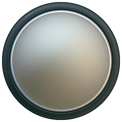 Image showing Convex button circle with clipping path