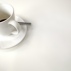 Image showing finished cup of coffe white background