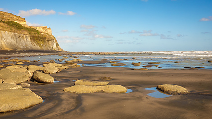 Image showing Beautiful day at Waihi Beach New Zealand