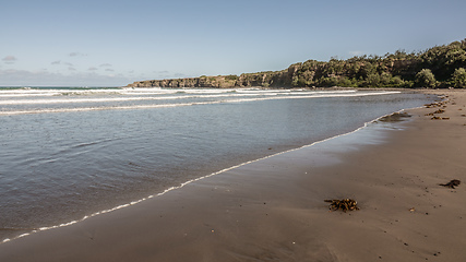 Image showing beautiful beach at Cape Egmont New Zealand