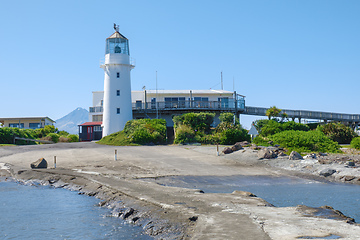 Image showing lighthouse at Cape Egmont New Zealand north island