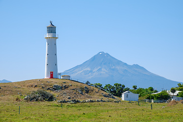 Image showing lighthouse at Cape Egmont New Zealand north island