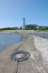 Image showing lighthouse at Cape Egmont New Zealand north island